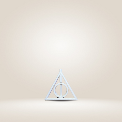 3D Printed Harry Potter Deathly Hallows Rotating Pendant