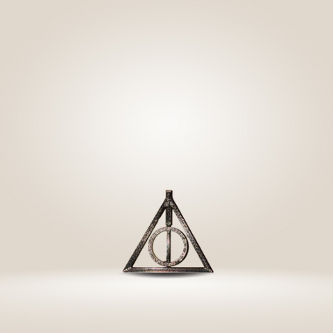 3D Printed Harry Potter Deathly Hallows Rotating Pendant